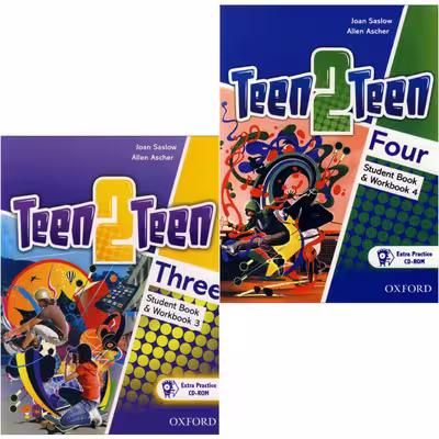 کتاب Teen 2 Teen اثر JOAN SASLOW and ALLEN ASCHER انتشارات آکسفورد 2 جلدی