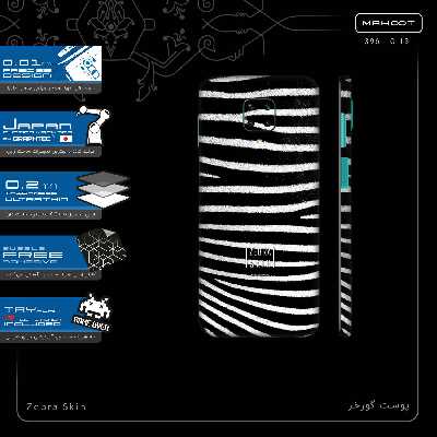 برچسب پوششی ماهوت مدل Zebra Skin-FullSkin مناسب برای گوشی موبایل شیائومی Redmi Note 9 Pro