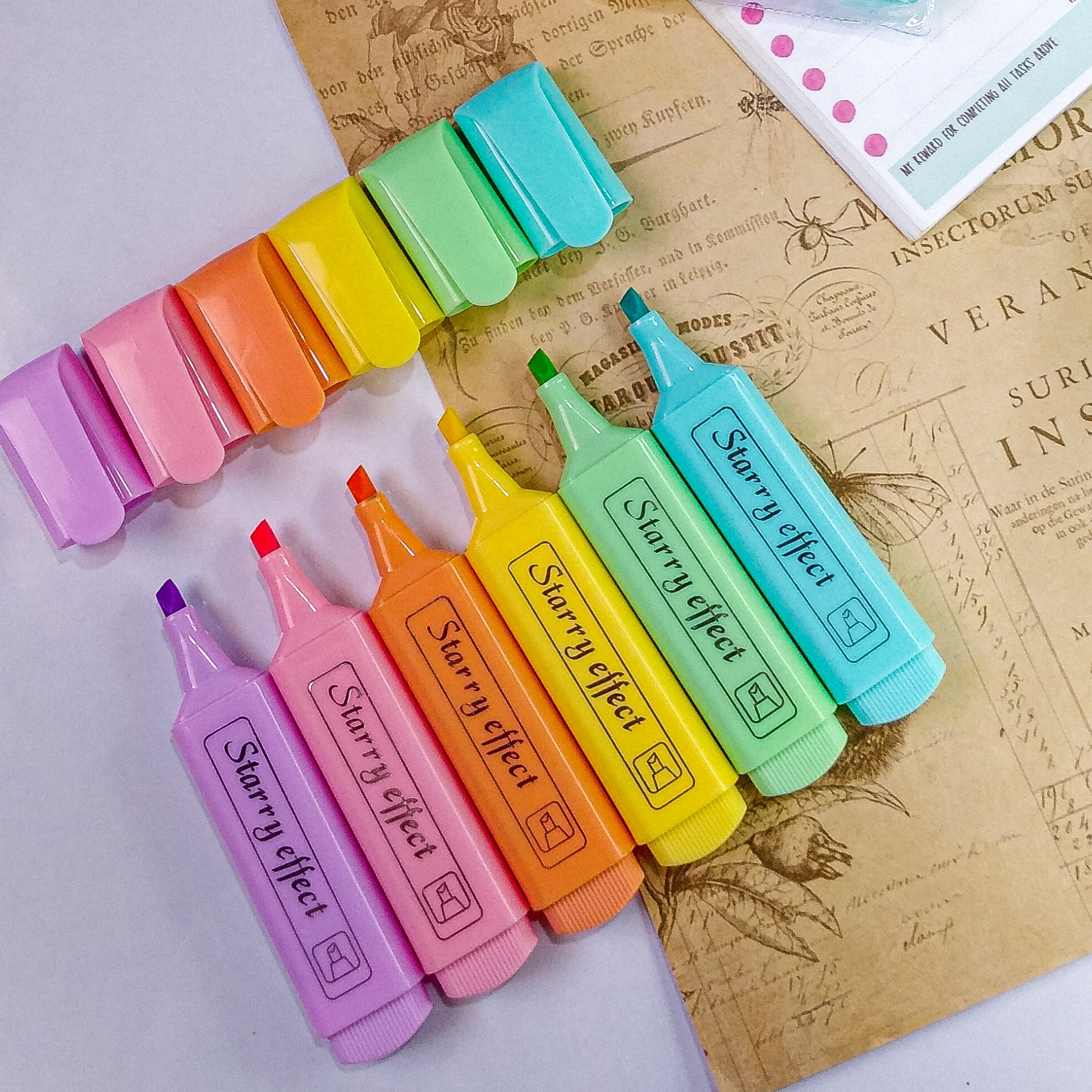 هایلایتر با رنگ های پاستلی کیفیت عالی(قیمت پک 6 رنگ) بدون جعبه
