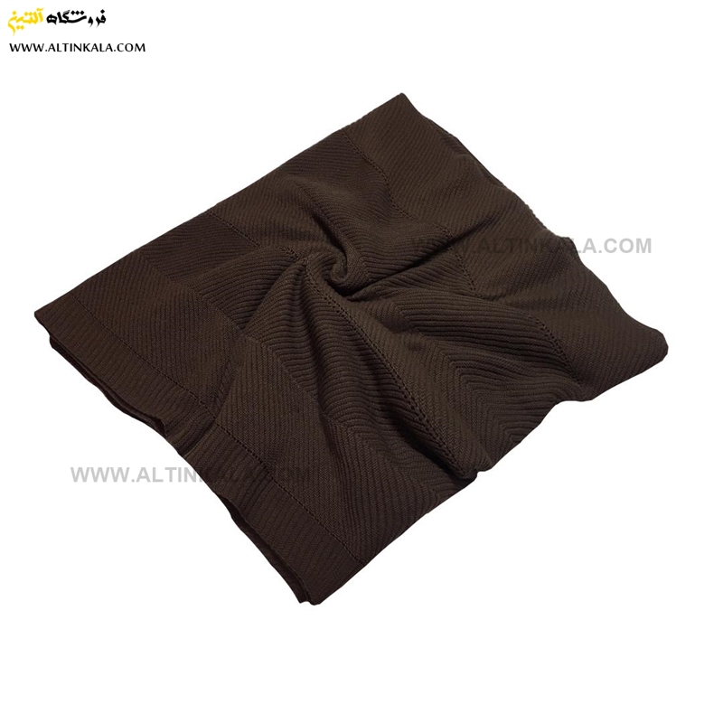 شال مبل بافت سوپر (تراکم بالا) طرح کجراه سایز 160×220 شکلاتی