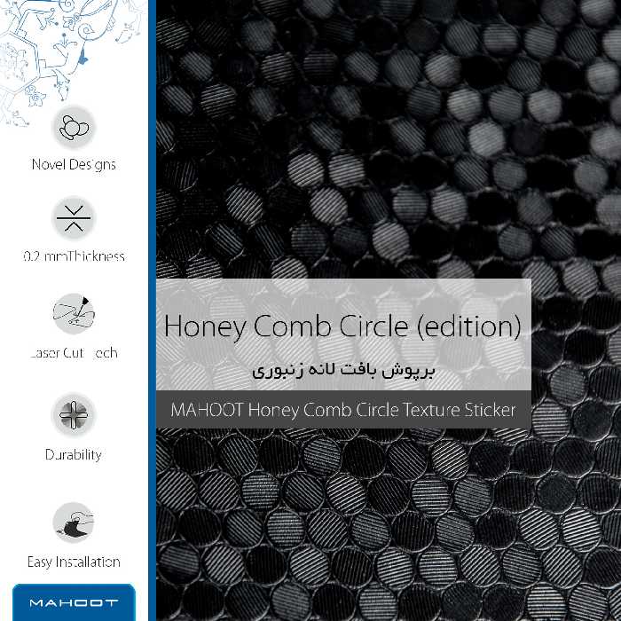برچسب پوششی ماهوت مدل Honey-Comb-Circle مناسب برای گوشی موبایل جی پلاس Q10