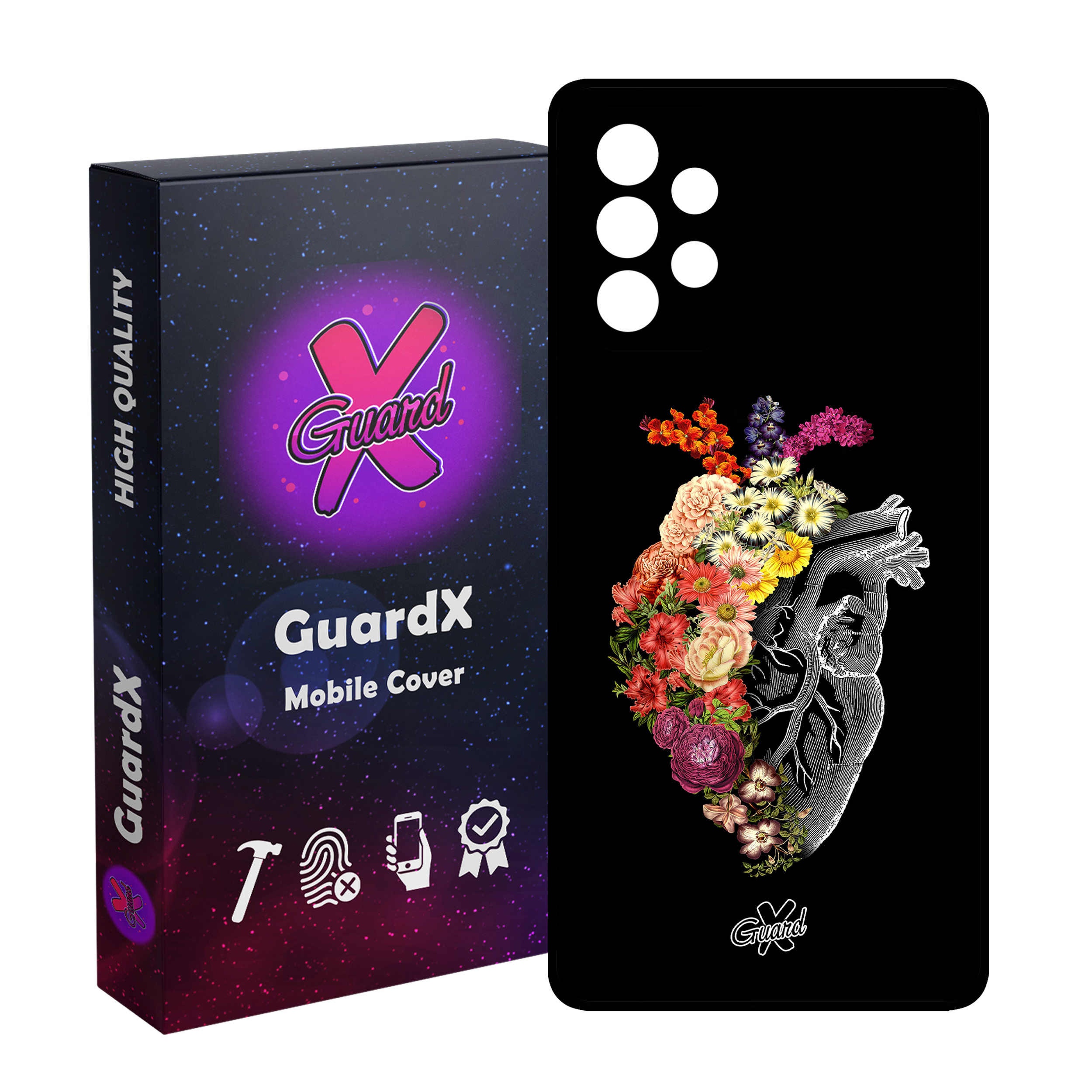 کاور گارد ایکس طرح قلب مدل Glass10216 مناسب برای گوشی موبایل سامسونگ Galaxy A23 4G