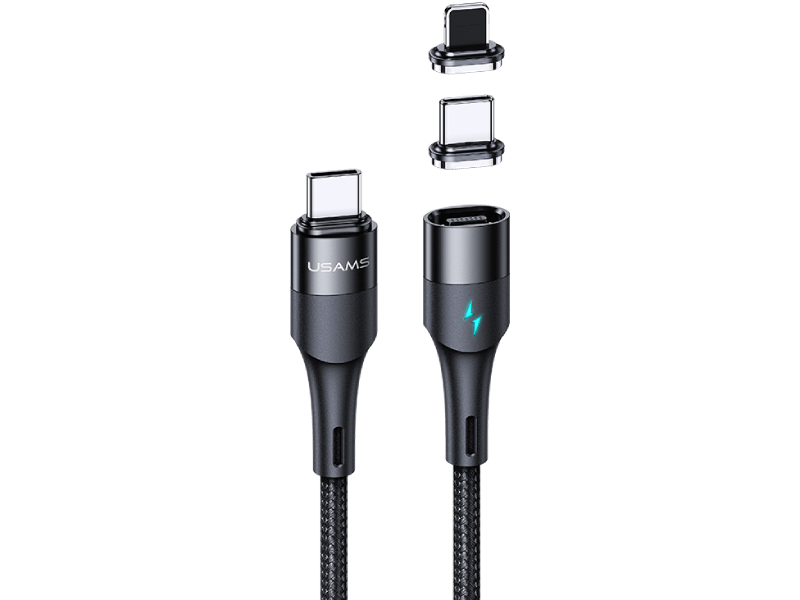 کابل مگنتی تایپ سی به لایتنینگ/تایپ سی یوسمز مدل US-SJ495 U66