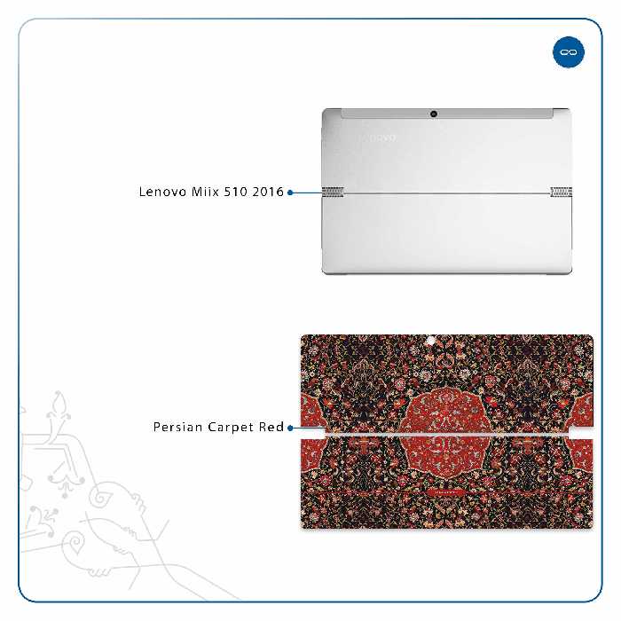 برچسب پوششی ماهوت مدل Iran-Carpet6 مناسب برای تبلت لنوو Miix 510 2016