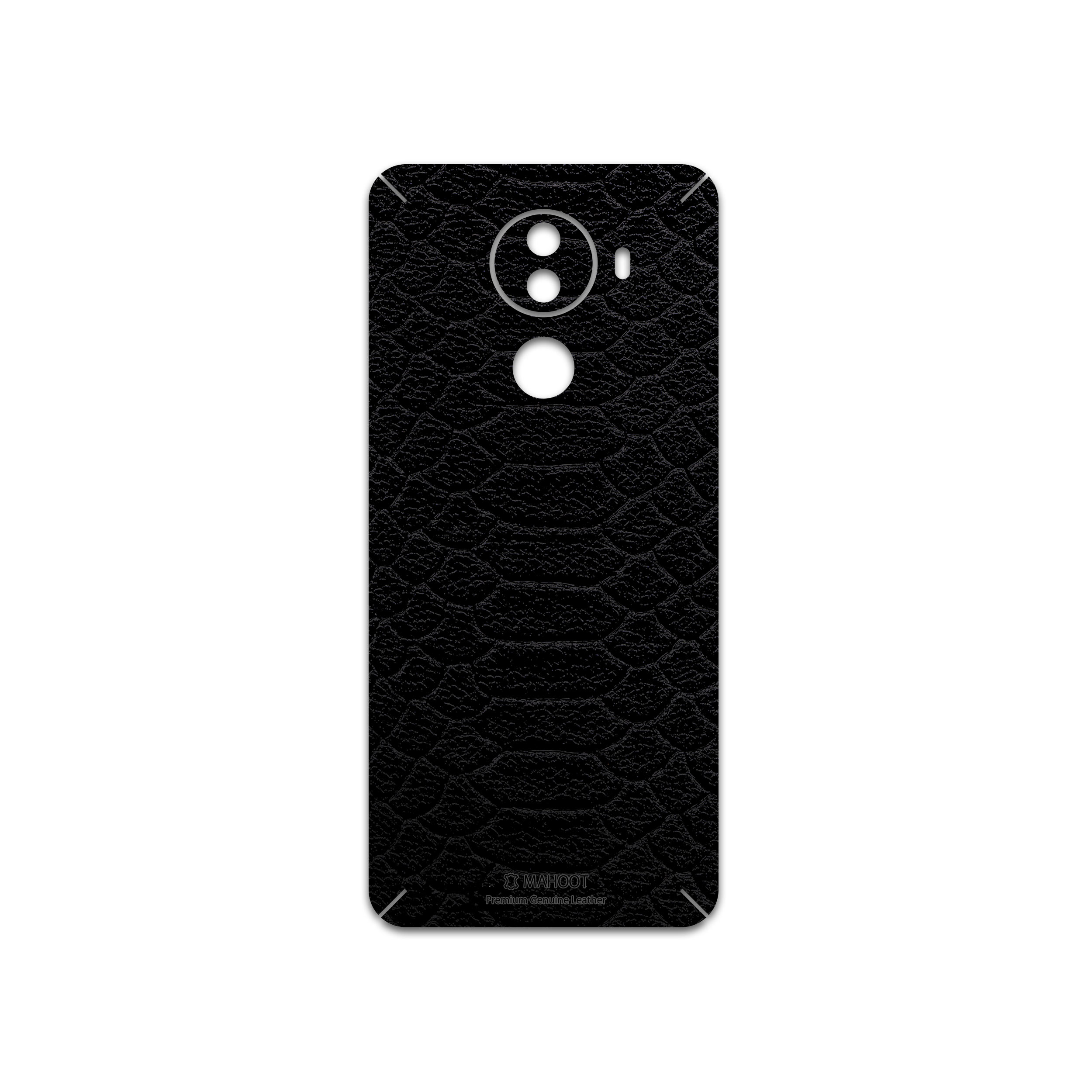 برچسب پوششی ماهوت مدل Black-Snake-Leather مناسب برای گوشی موبایل جی ال ایکس M1
