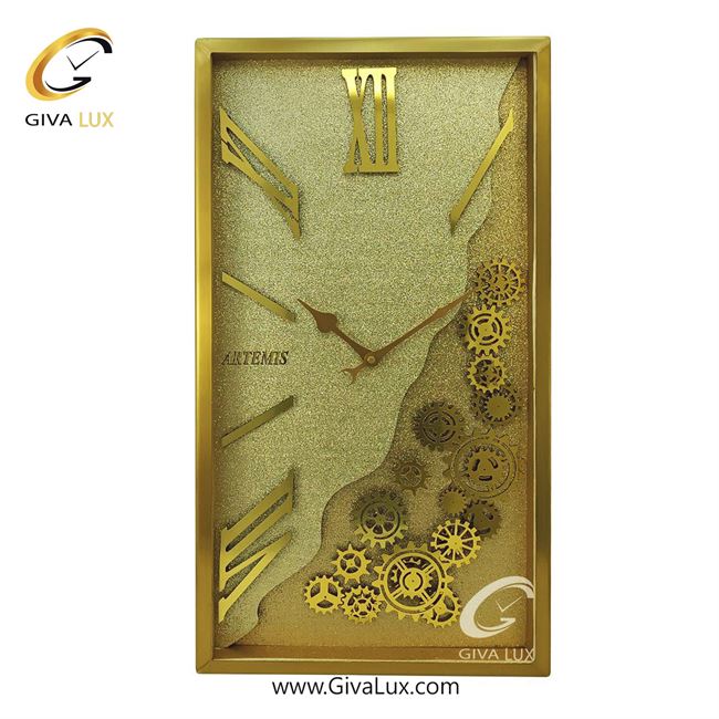 ساعت دیواری اورجینال آرتمیس آلیاژ فلزی طلایی| کد رفرنس 90006، مدل: 2035Gold
