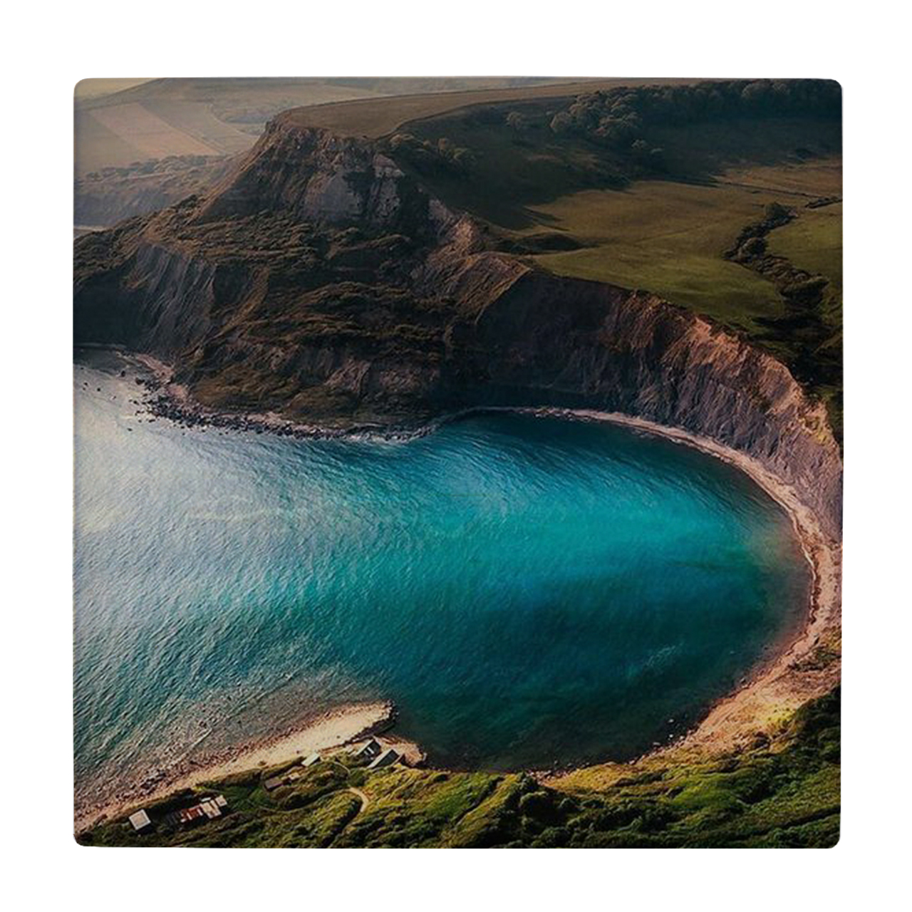 کاشی کارنیلا طرح ساحل دریا و تپه ساحلی مدل لوحی کد WKB873-2 