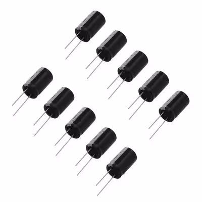 خازن الکترولیت 4.7 میکروفاراد مدل 16V بسته 10 عددی