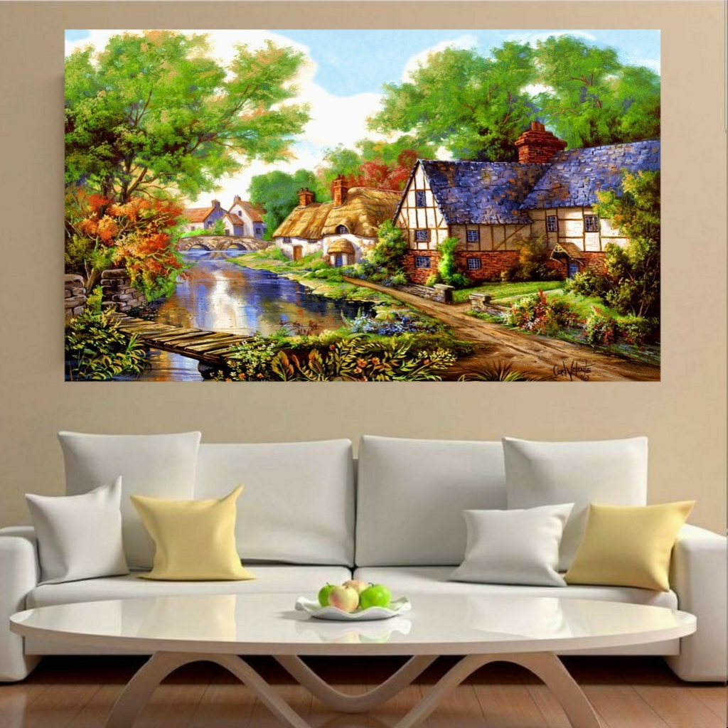  تابلو بوم طرح نقاشی طبیعت مدل RT101