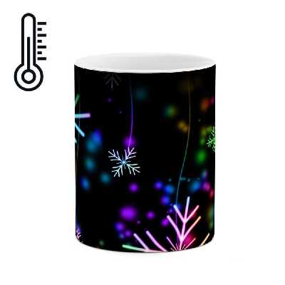 ماگ حرارتی طرح برف گرافیکی  مدل mgph11475