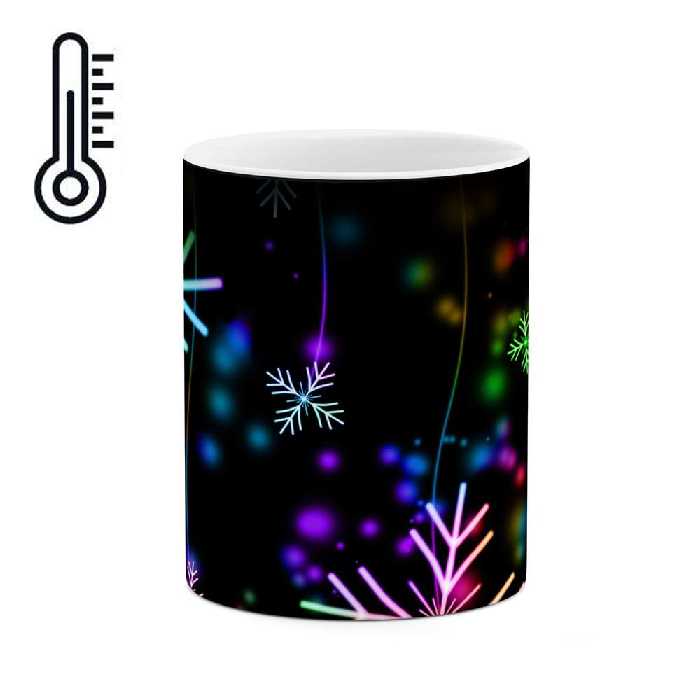 ماگ حرارتی طرح برف گرافیکی  مدل mgph11475