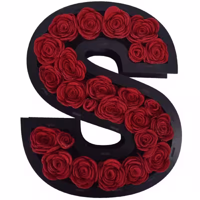 جعبه و گل مصنوعی طرح S کد 2012