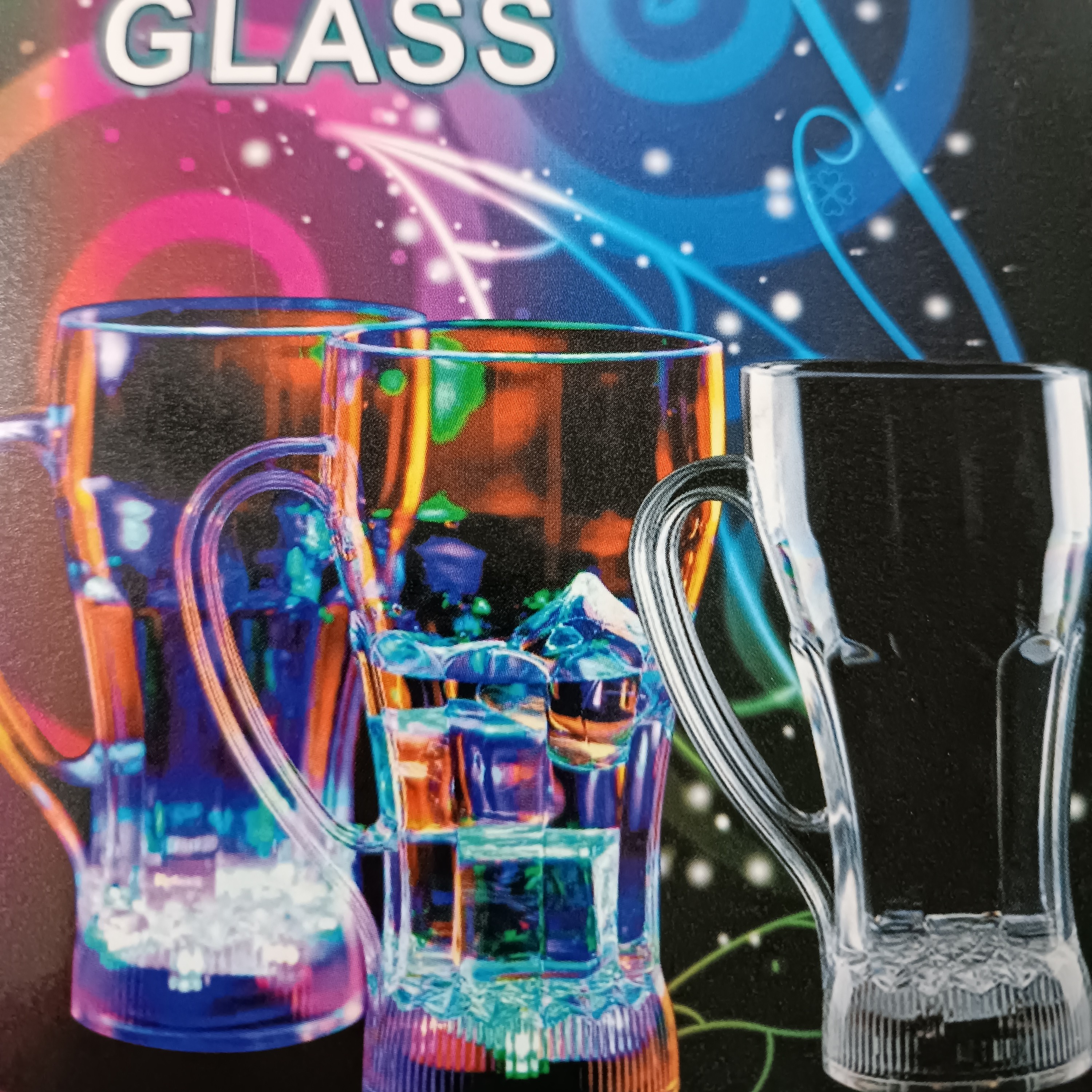 ماگ رقص نور دسته دار جنس اکرولیک 