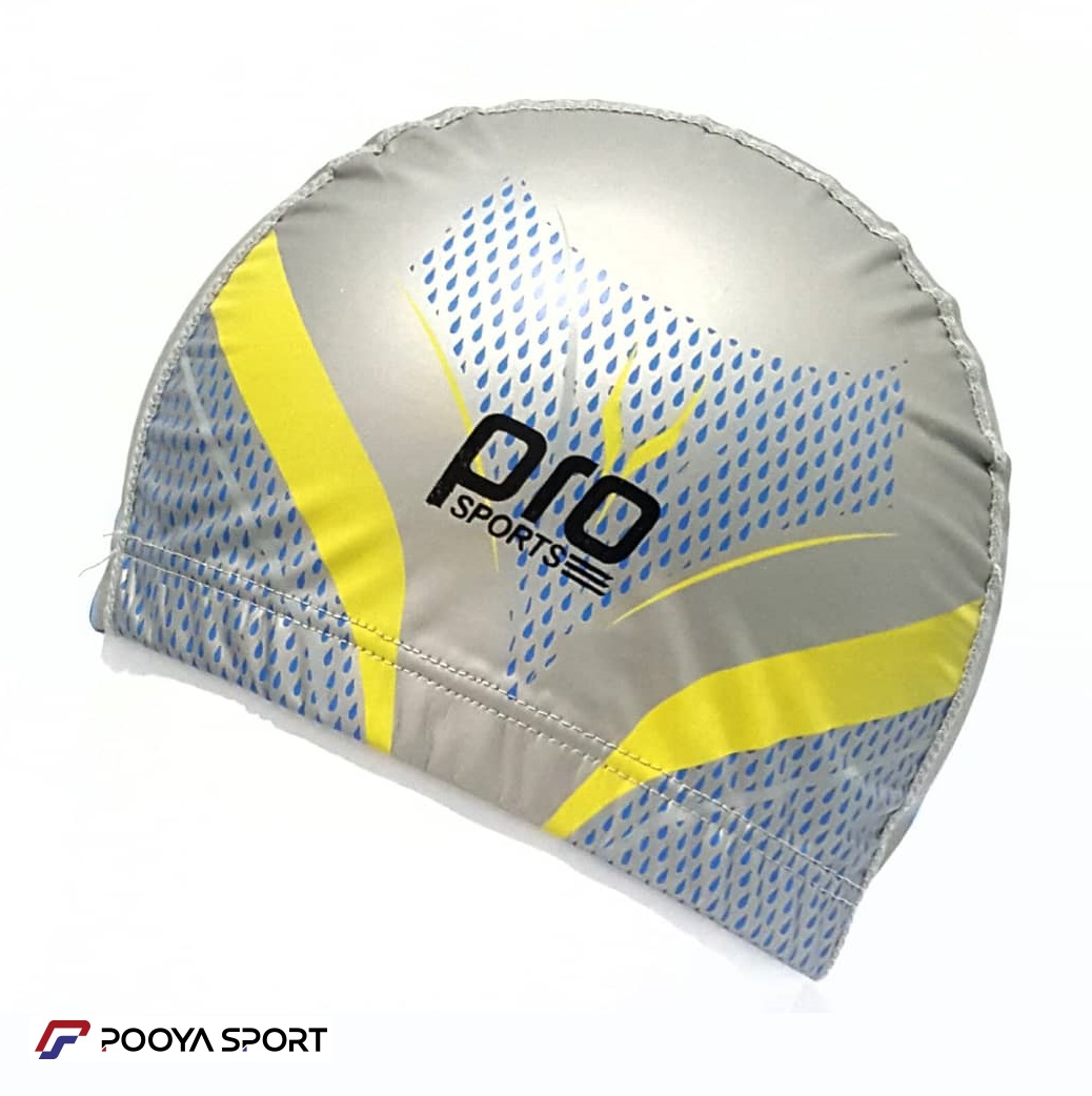 کلاه شنا پارچه ای PU پرو اسپرتز Pro Sports طوسی