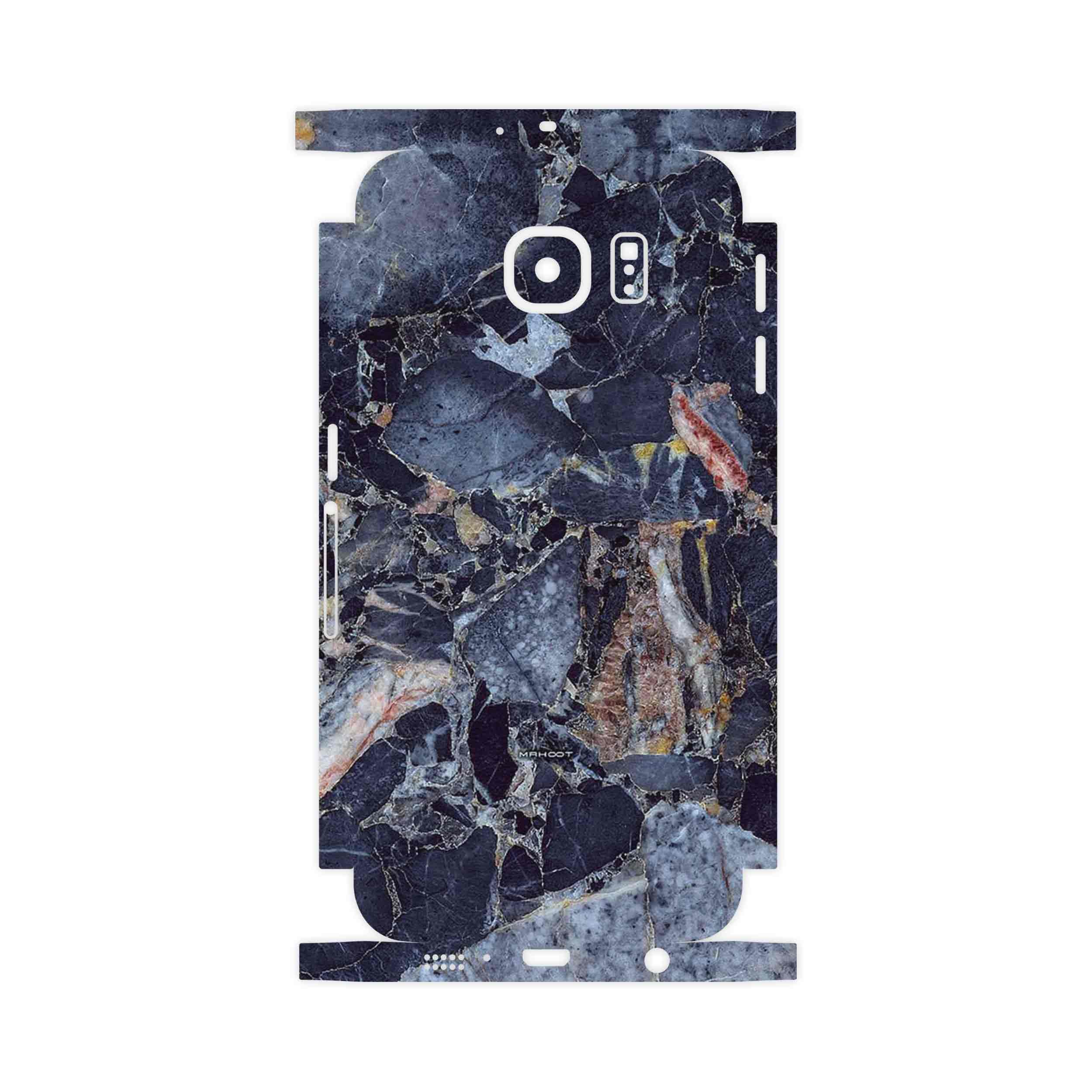 برچسب پوششی ماهوت مدل Broken black marble-FullSkin مناسب برای گوشی موبایل سامسونگ Galaxy S6 Edge