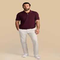 تی شرت یقه پولو قرمز مردانه POLO YAKA به طور منظم مناسب گلدوزی پنبه T Kiğılı