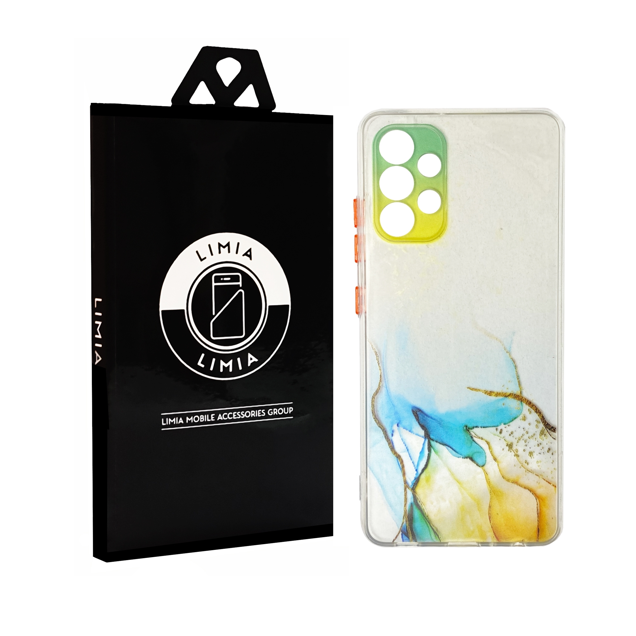 کاور لیمیا مدل فانتزی لنزدار پشت شیشه ای طرح سنگ و مرمر کد 229 مناسب برای گوشی موبایل سامسونگ Galaxy A32 4G