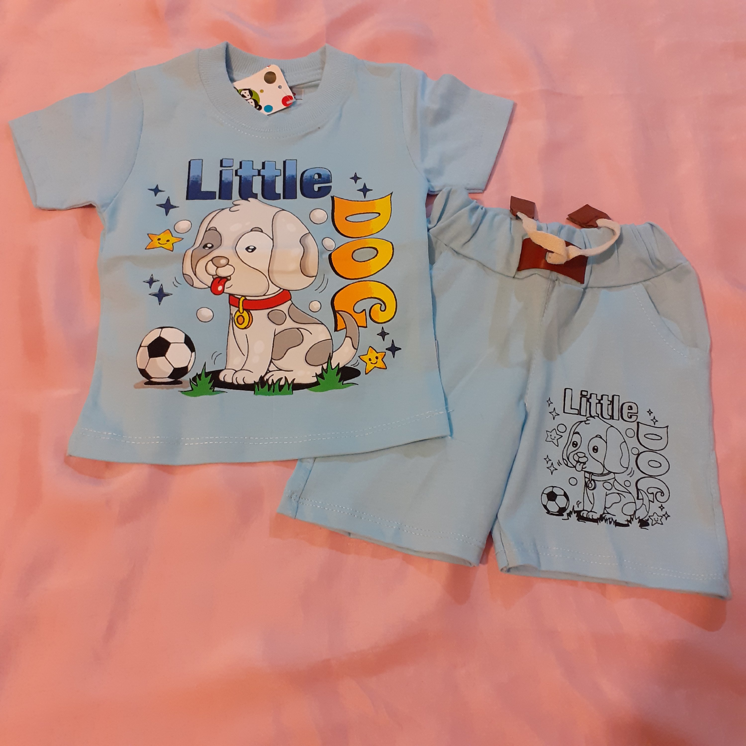 بلوز و شلوارک پسرانه طرح سگ سایز 35 و 40