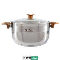 قابلمه استیل نزاز دسته چوب سایز 32
