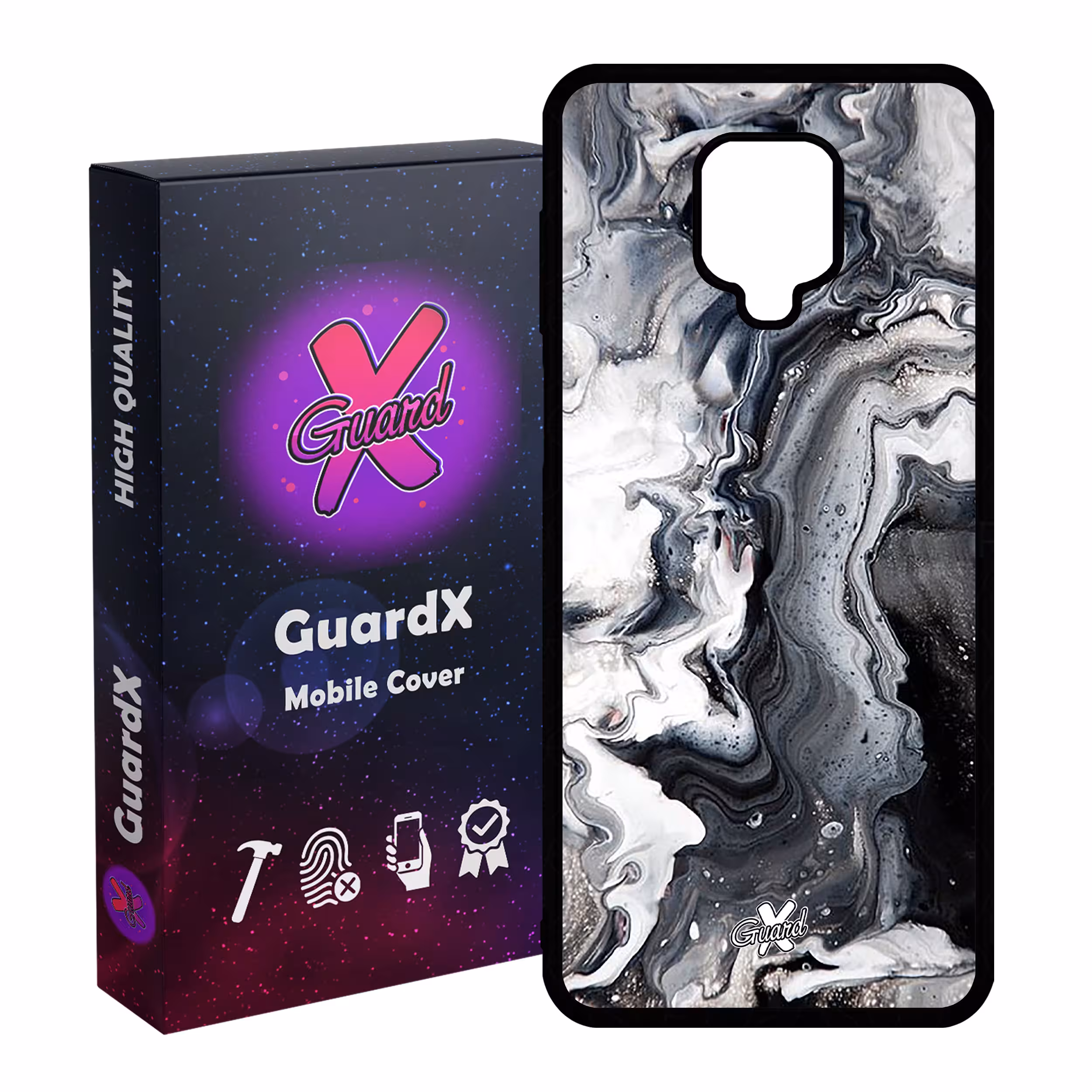 کاور گارد ایکس طرح ماربل مدل Glass10277 مناسب برای گوشی موبایل شیائومی Redmi Note 9S / Note 9 Pro / Note 9 Pro Max