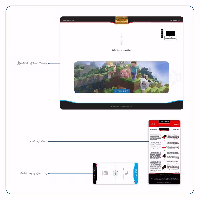 برچسب پوششی ماهوت مدل Minecraft-Game مناسب برای تبلت سونی Xperia Z2 Tablet LTE 2014