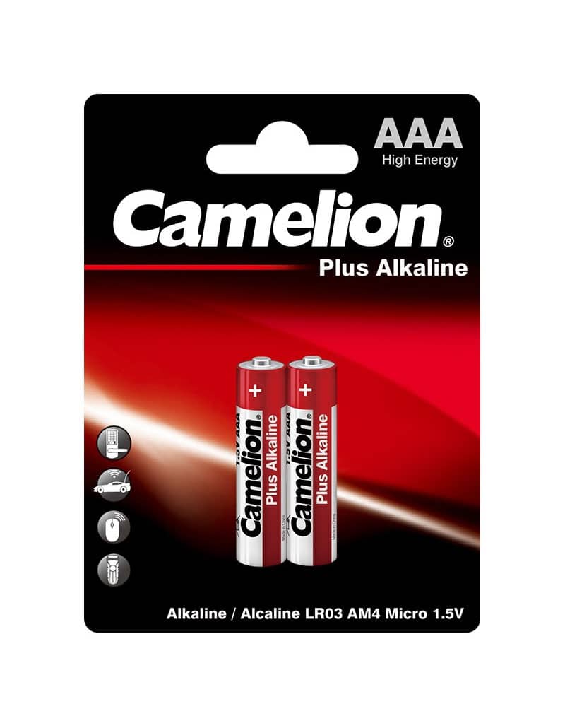 باتری کملیون Plus Alkaline سایز نیم قلمی AAA