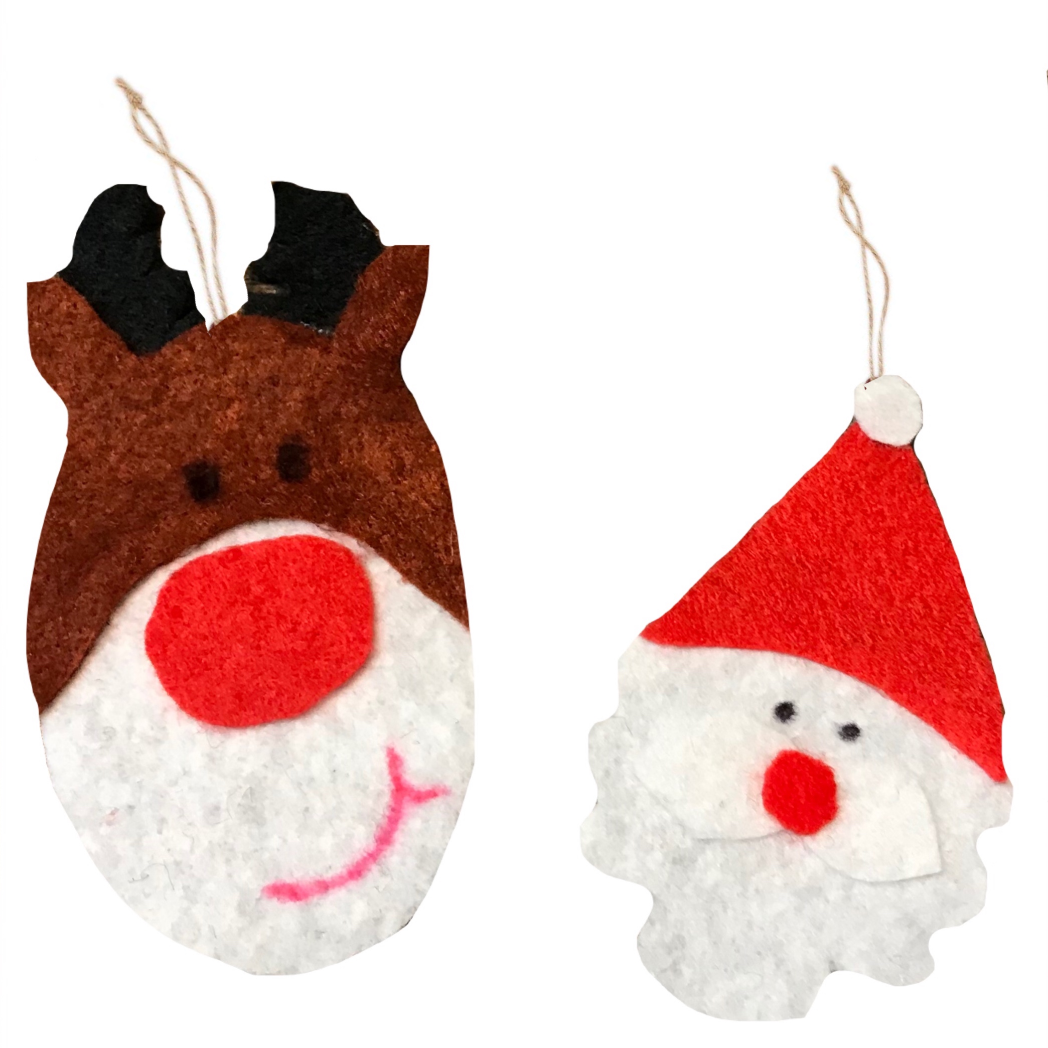 آویز تزیینی مدل درخت کریسمس مجموعه دو عددی