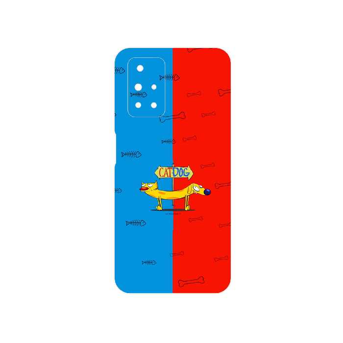 برچسب پوششی ماهوت مدل CatDog مناسب برای گوشی موبایل شیائومی Redmi 10