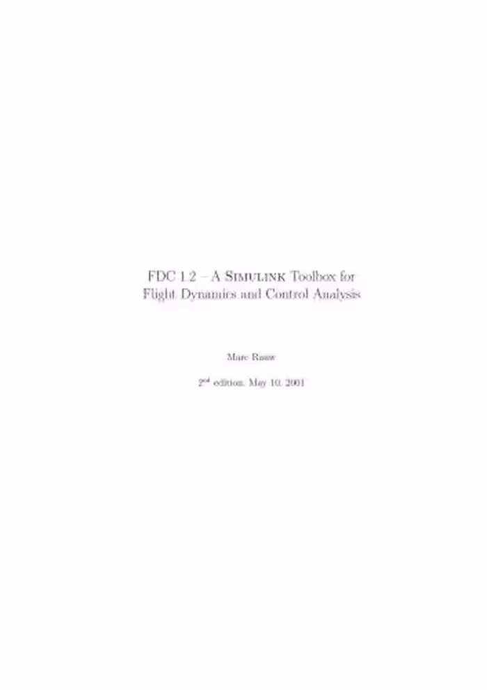 خرید و دانلود نسخه کامل کتاب A Simulink Toolbox for Flight Dynamics and Control Analysis