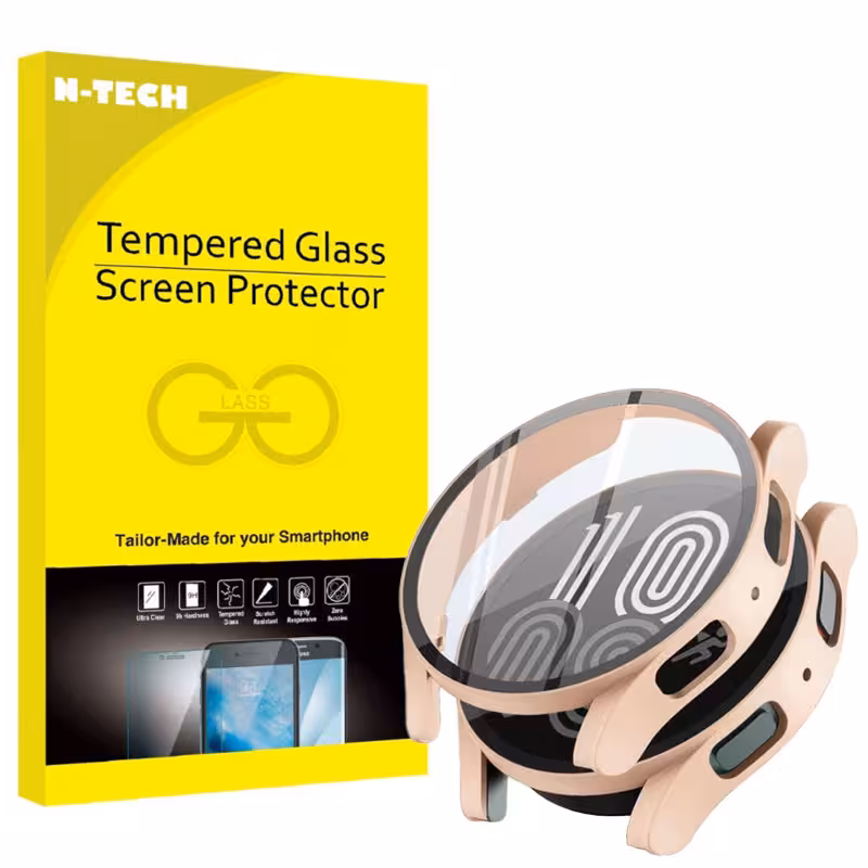 کاور انتک مدل Tempered-N مناسب برای ساعت هوشمند سامسونگ Galaxy Watch 4 44mm به همراه محافظ صفحه نمایش | کالا برتری