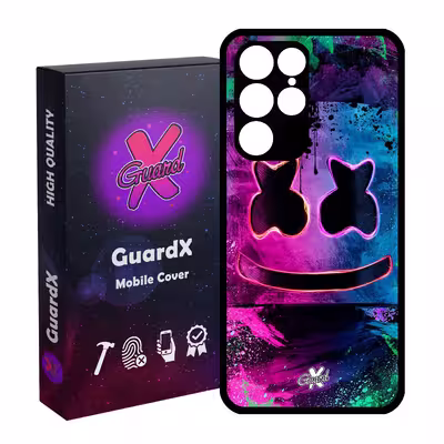 کاور گارد ایکس طرح Marshmello مدل Glass10028 مناسب برای گوشی موبایل سامسونگ Galaxy S22 Ultra