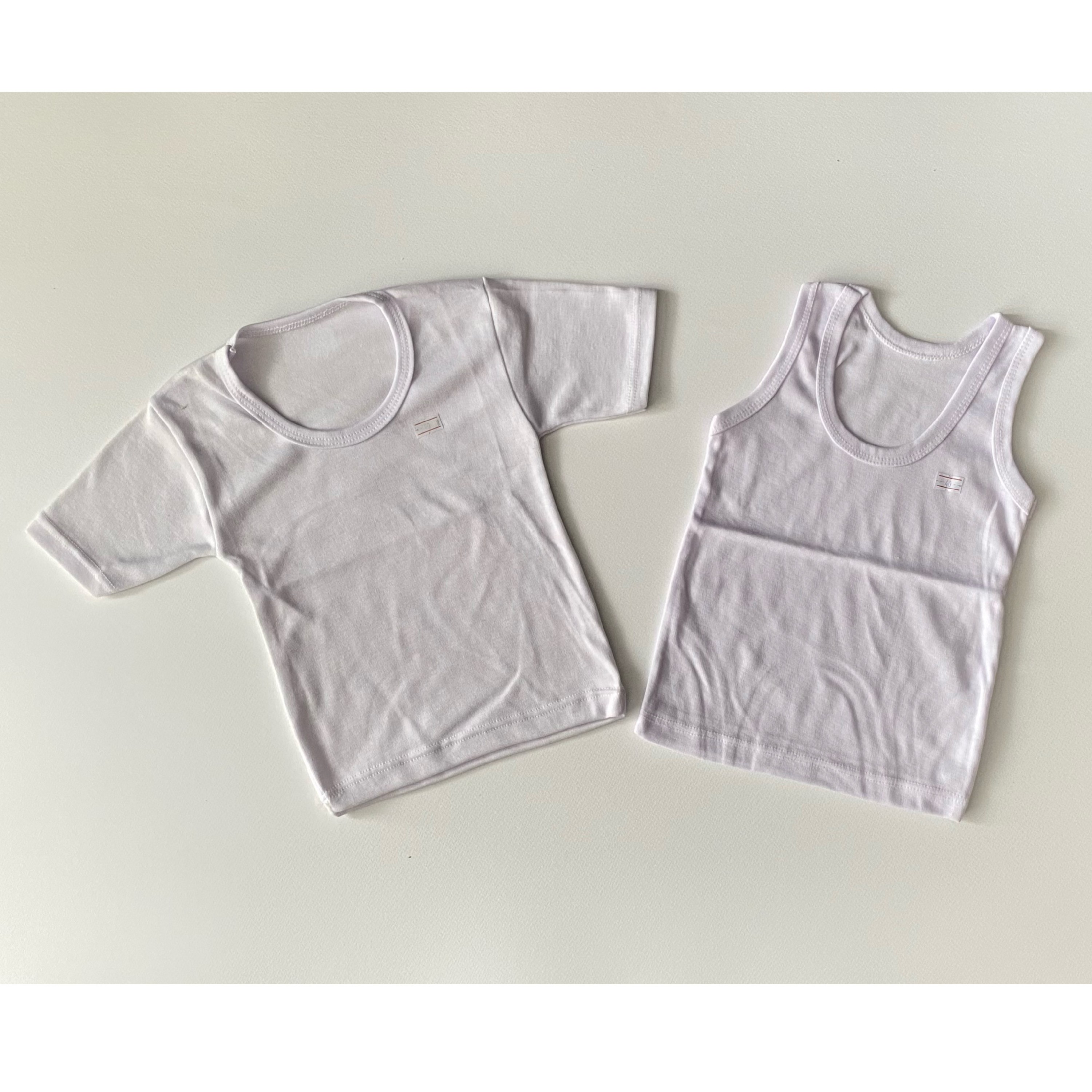 زیرپوش رکابی و استین دار سفید پسرانه سایز 30 تا 50