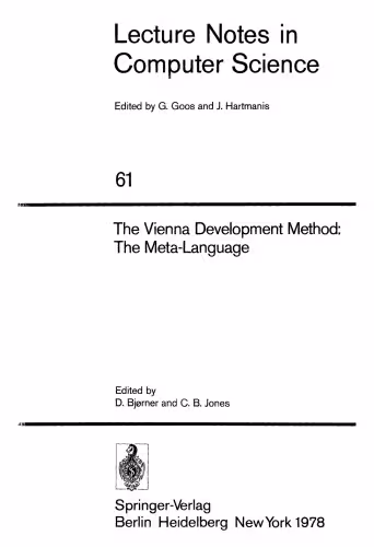 خرید و دانلود نسخه کامل کتاب The Vienna Development Method: The Meta-Language