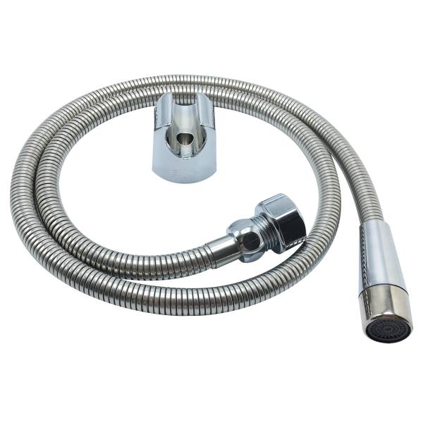 شلنگ توالت توسعه صنعت میراب مدل Steel به همراه پرلاتور