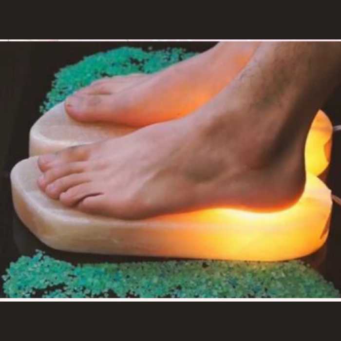 سم زدا و ریلکسیشن و رفع خستگی و ماساژ پا سنگ نمک پایی شکل یک جفت 