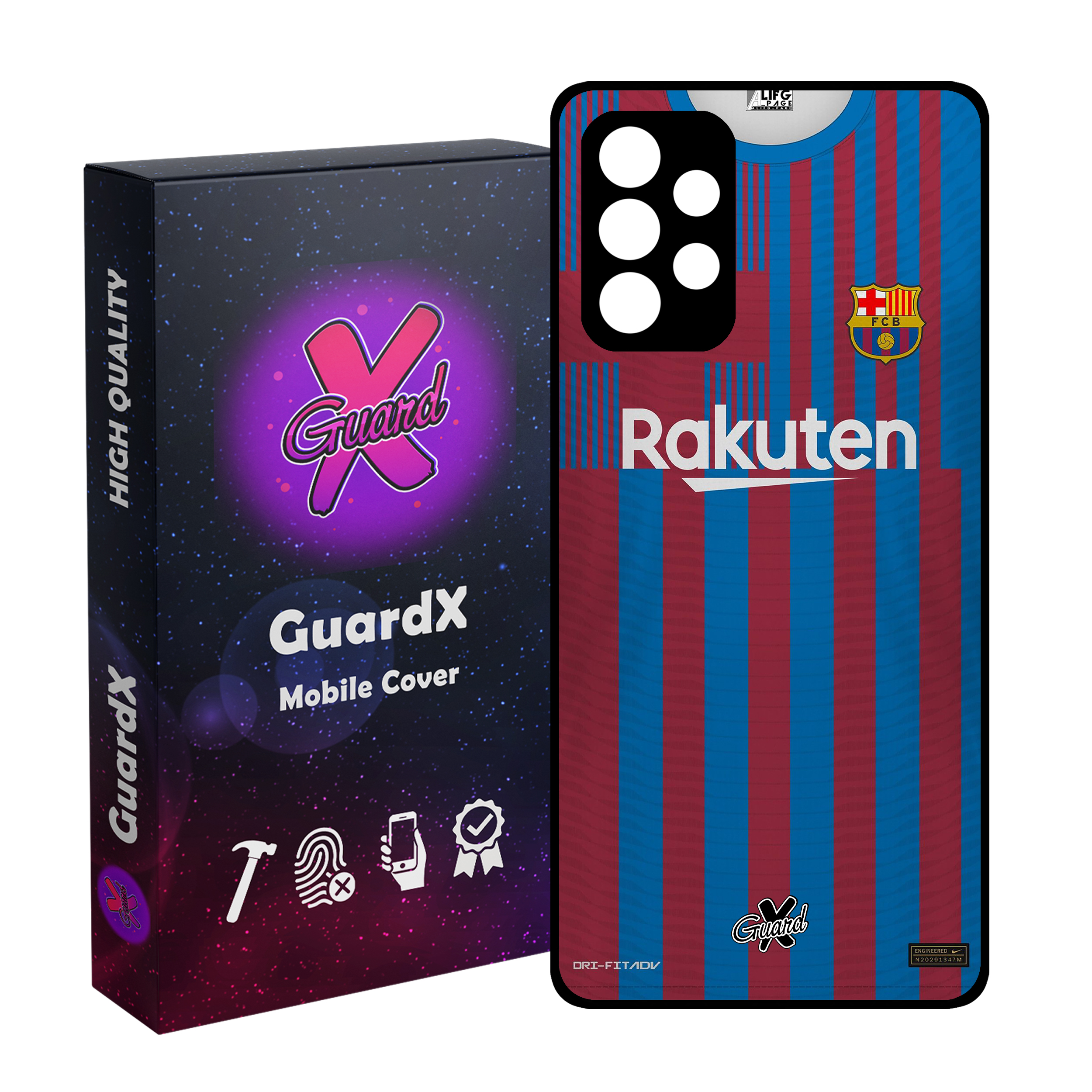 کاور گارد ایکس طرح بارسلونا مدل Glass10359 مناسب برای گوشی موبایل سامسونگ Galaxy A13 4G