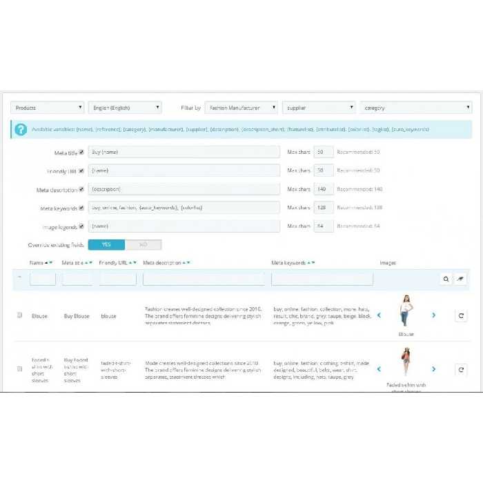 دانلود ماژول SEO Meta Tags Manager برای پرستاشاپ
