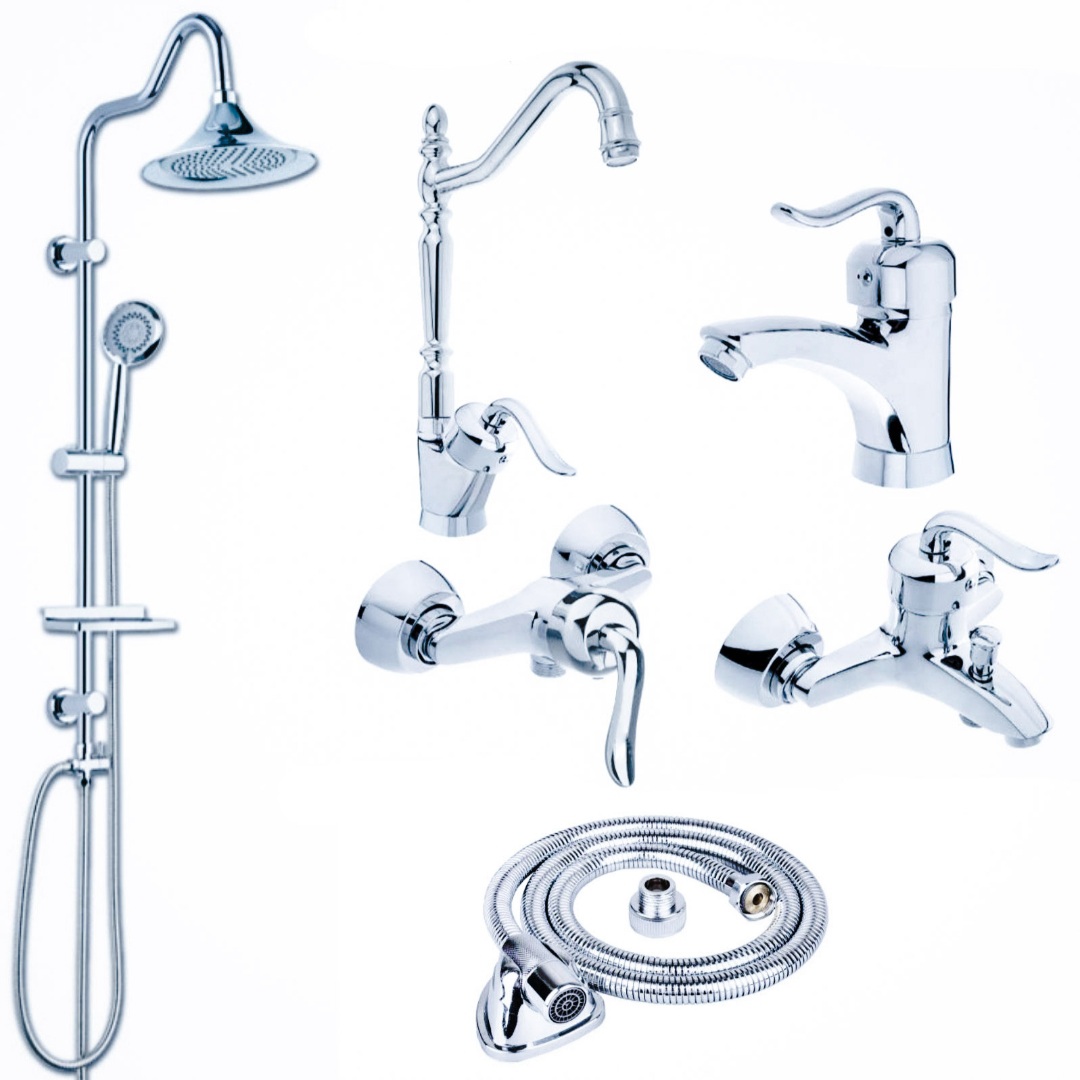 ست شیرآلات شیرالات رز مدل بیزانس مجموعه 6 عددی 