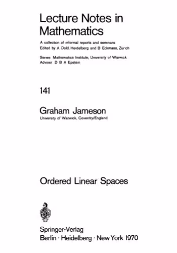 خرید و دانلود نسخه کامل کتاب Ordered linear spaces