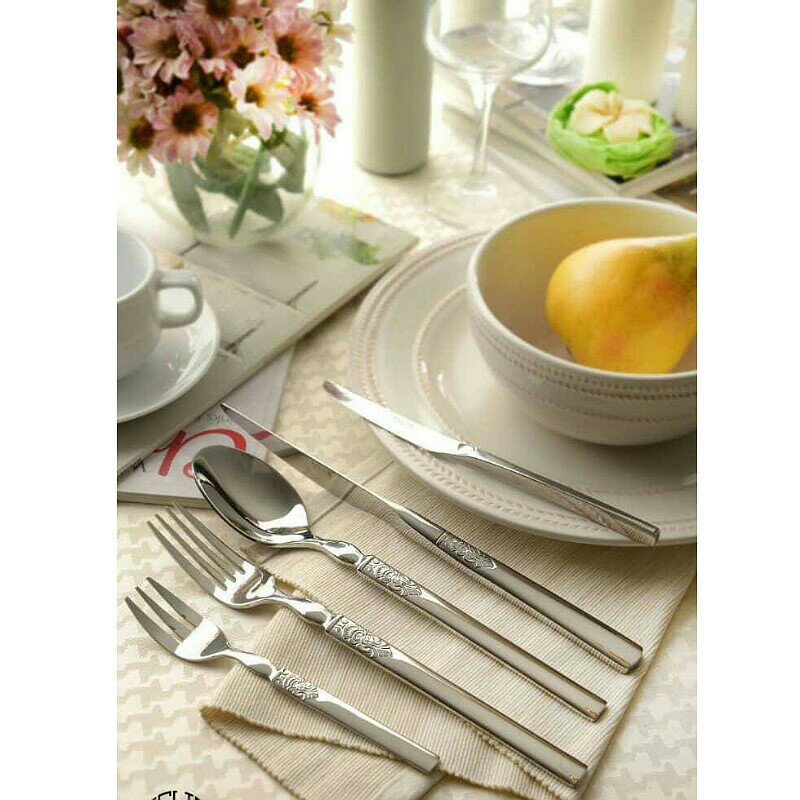 سرویس قاشق چنگال 30 نفره (157پارچه ) طرح جدید  تمام براق برند کریستوفر  مدل 0164 M