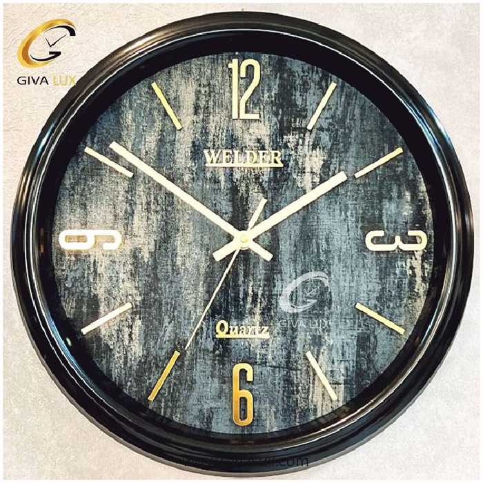 ساعت دیواری اورجینال ولدر PVC مشکی| کد رفرنس 100