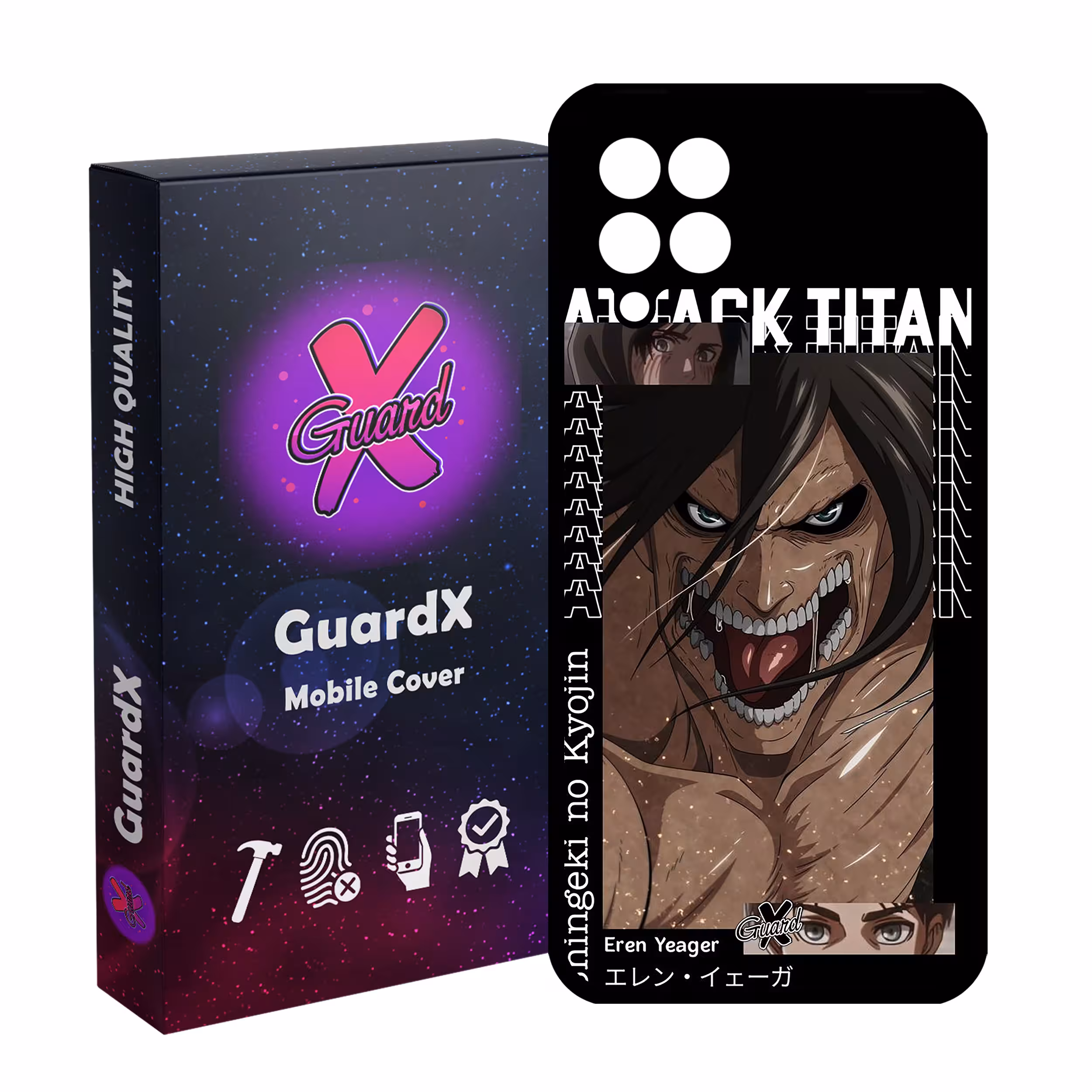 کاور گارد ایکس طرح Attack On Titan Anime انیمه مدل Glass10543 مناسب برای گوشی موبایل سامسونگ Galaxy A12/M12/F12
