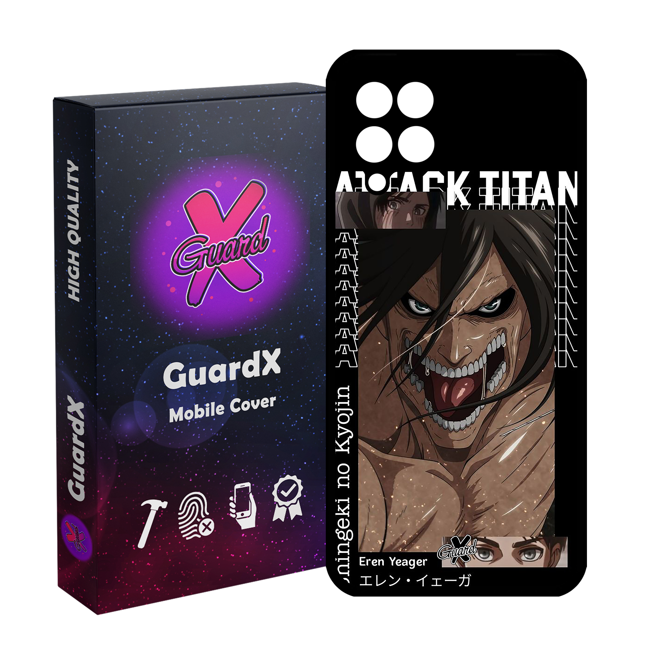 کاور گارد ایکس طرح Attack On Titan Anime انیمه مدل Glass10543 مناسب برای گوشی موبایل سامسونگ Galaxy A12/M12/F12
