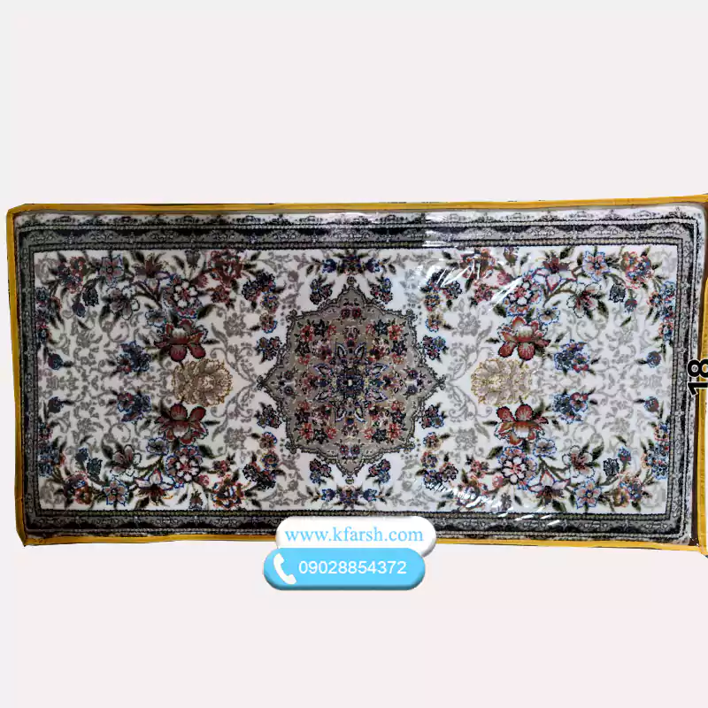 پشتی فرش ماشینی 700شانه زمینه روشن کد 18