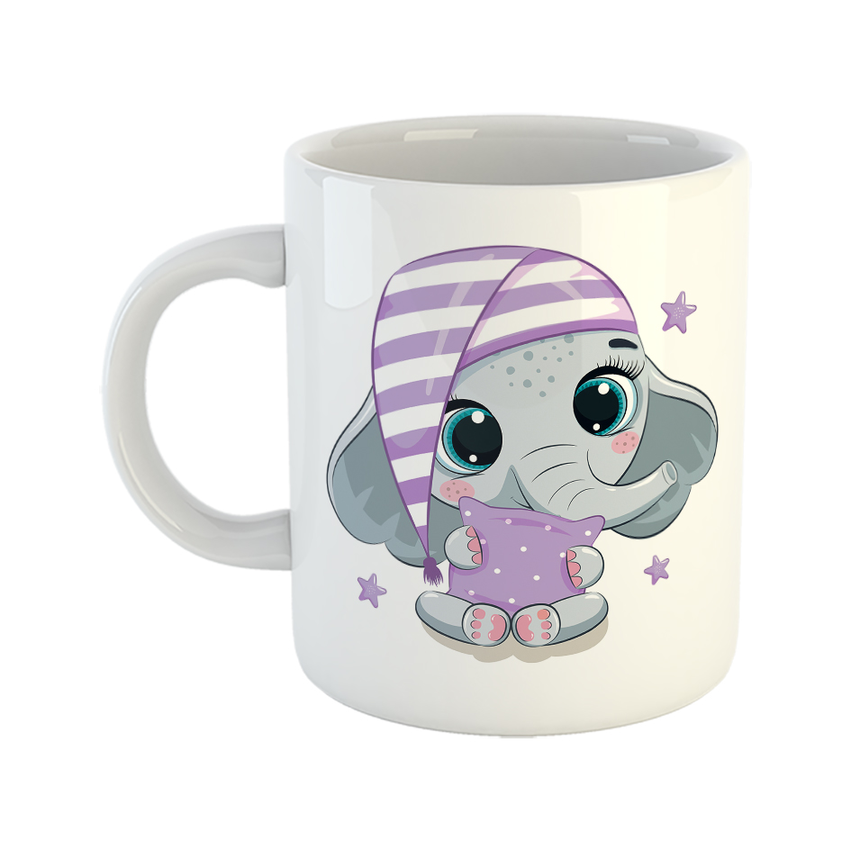 ماگ طرح بچه فیل مدل شب بخیر