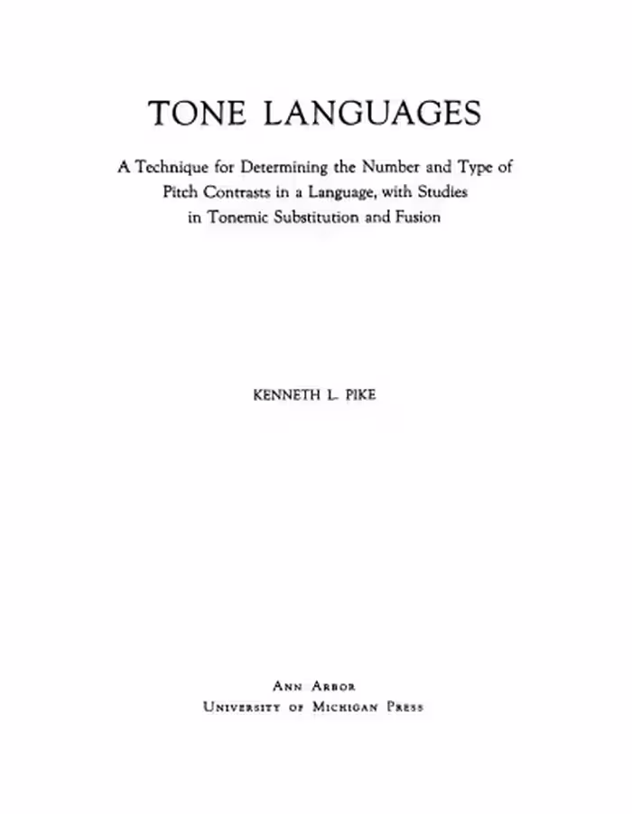 خرید و دانلود نسخه کامل کتاب Tone Languages