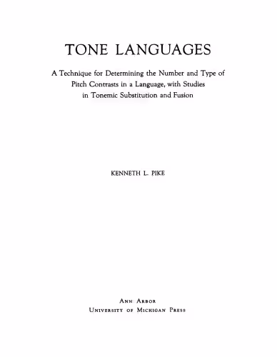 خرید و دانلود نسخه کامل کتاب Tone Languages
