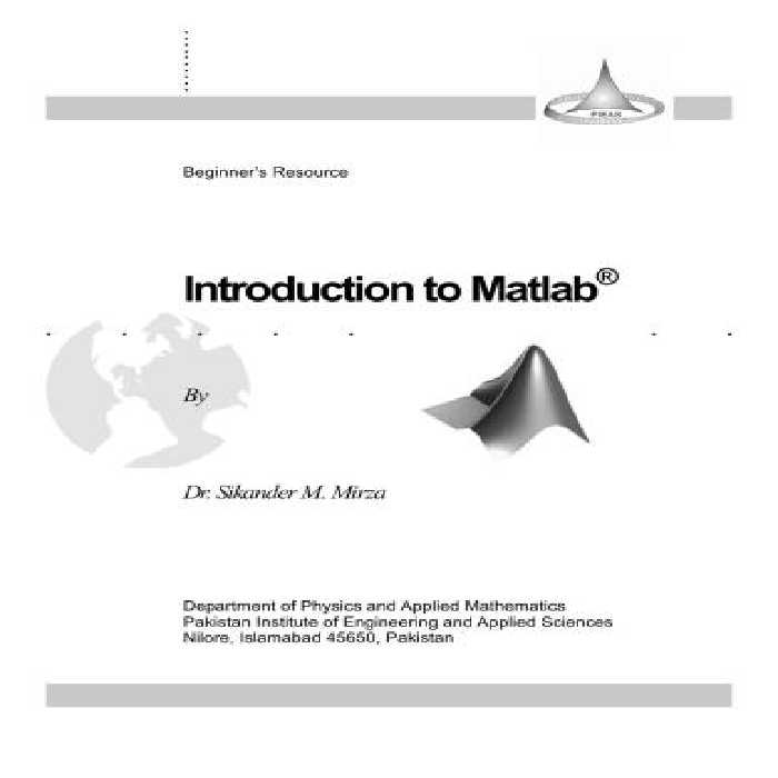 خرید و دانلود نسخه کامل کتاب Introduction to Matlab