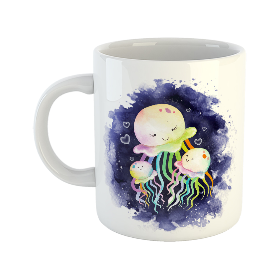 ماگ طرح عروس دریایی کارتونی مدل مادرانه