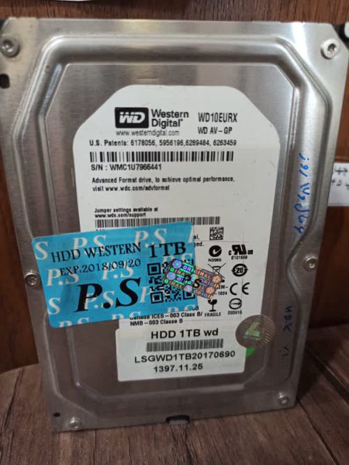 هارد 1 ترابایت وسترن/سیگیت (ریفر-کارکرد 4 الی 6 سال)